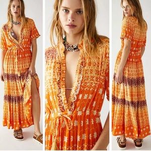 FREE PEOPLE Rare Feelings Maxi Dress L